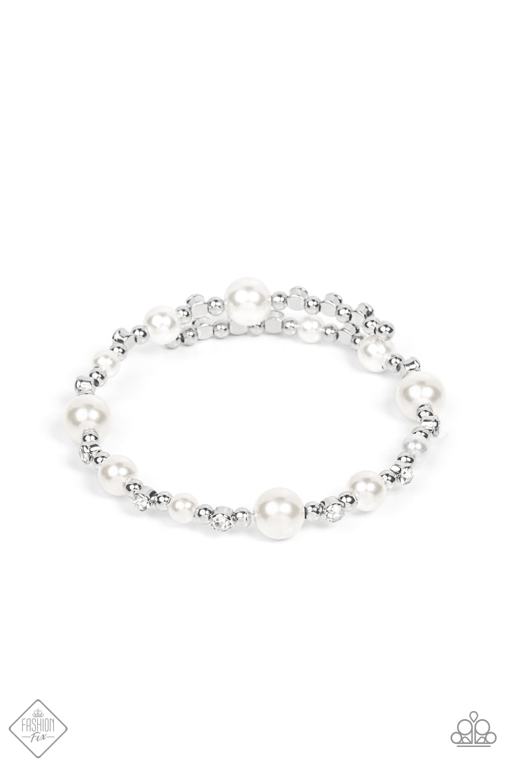 Chicly Celebrity - White Coil Bracelet Fashion Fix Exclusive