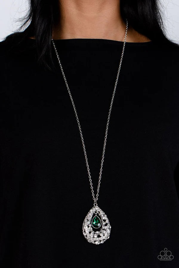Glitz and GLOW - Green Necklace Set