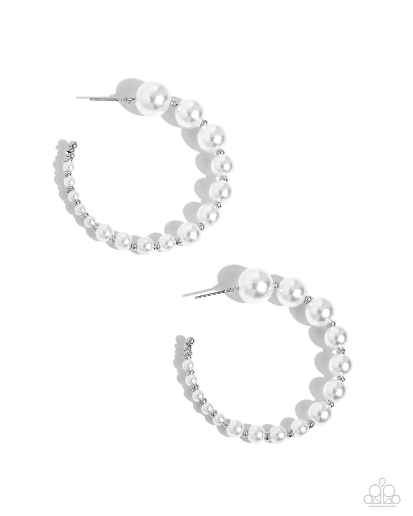 Candidate Class - White Hoop Earrings