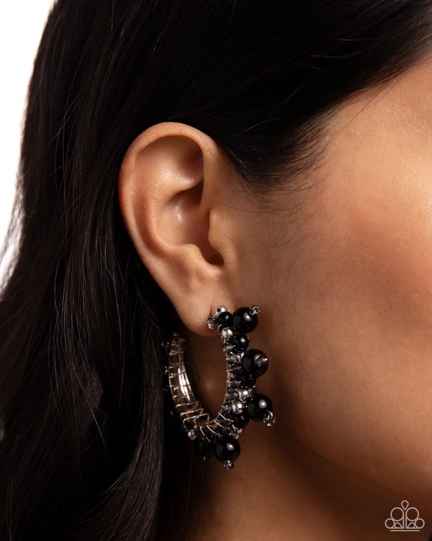 Elite Expense - Black Hoop Earrings