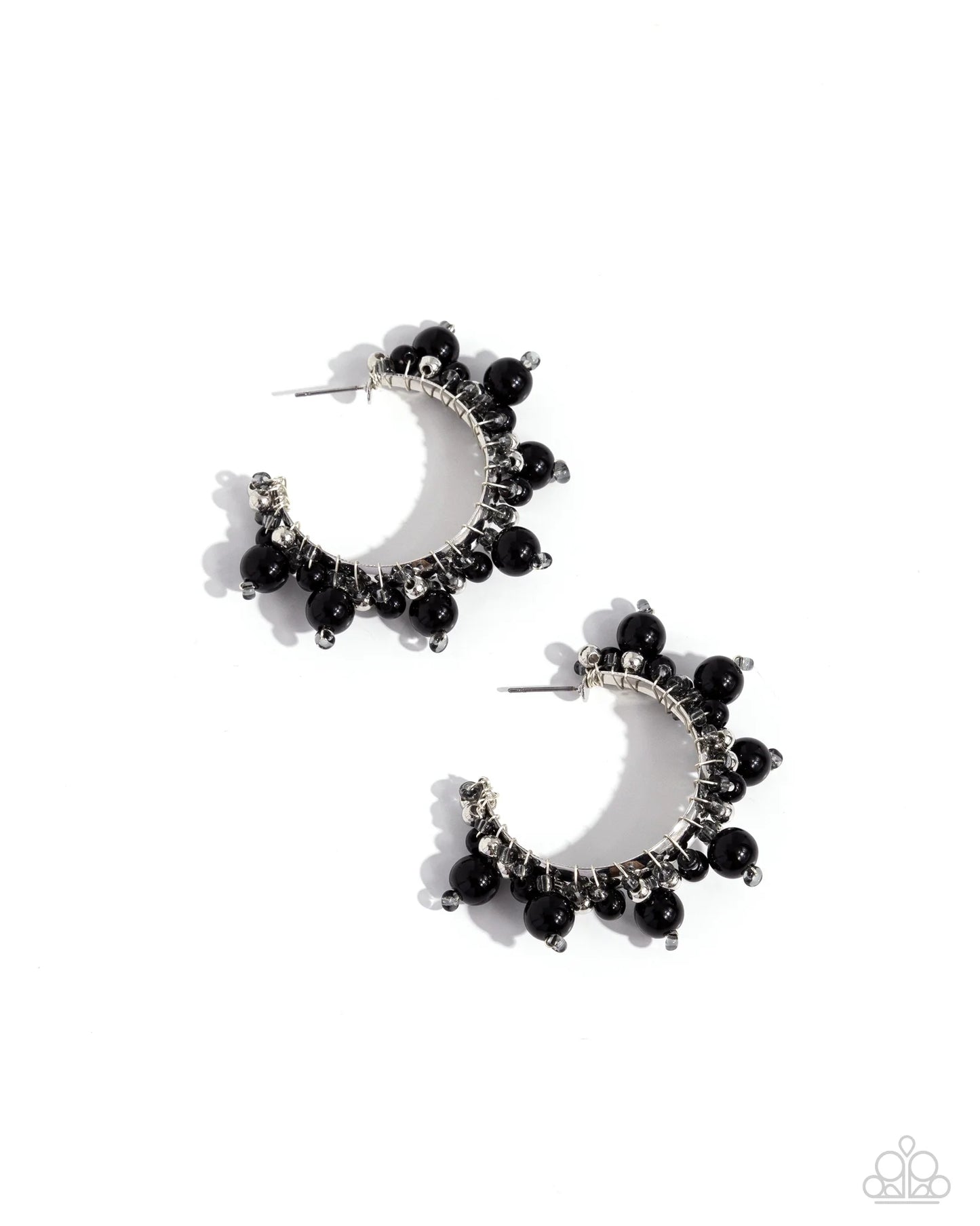 Elite Expense - Black Hoop Earrings