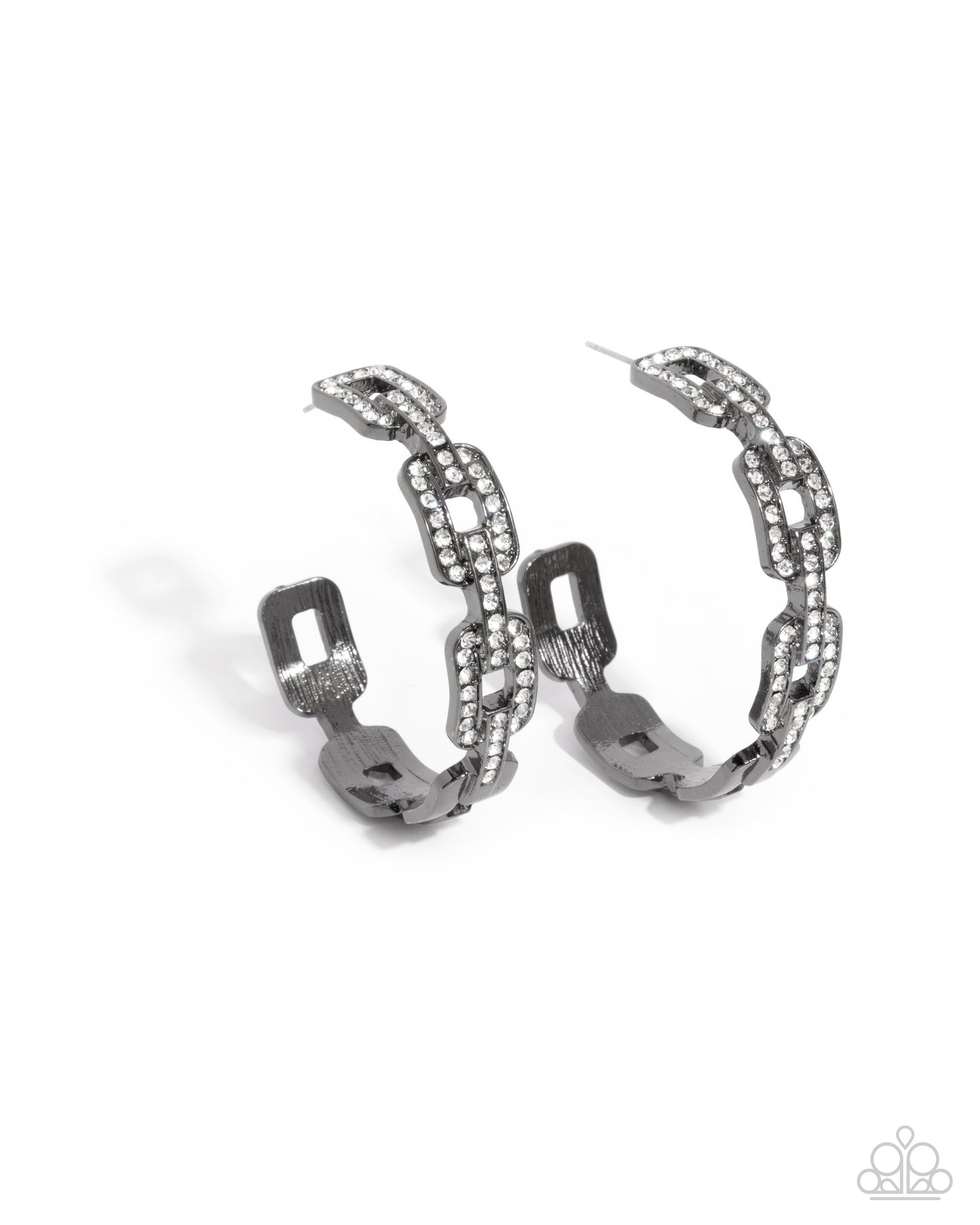 Downtown Decadence - Black Hoop Earrings
