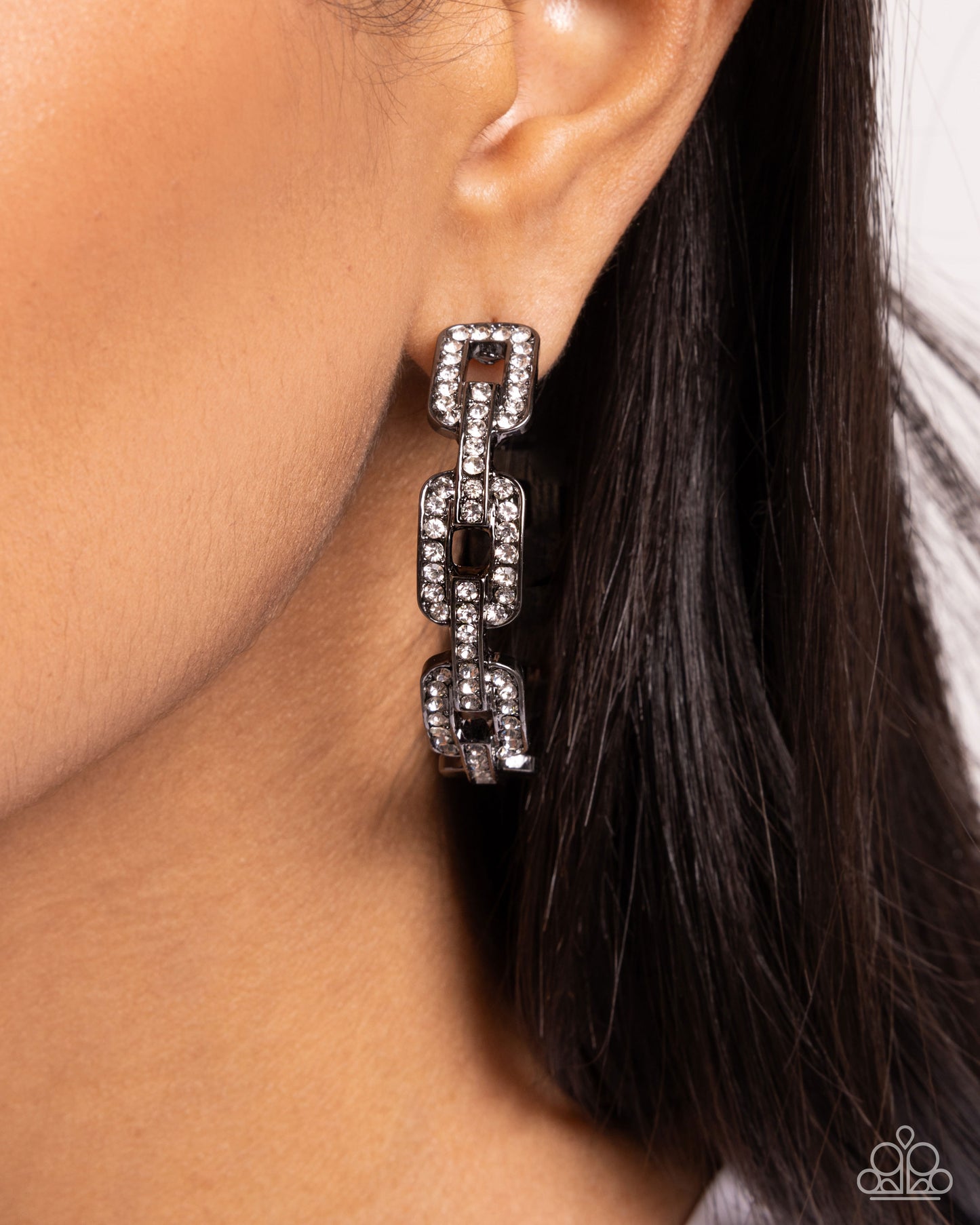 Downtown Decadence - Black Hoop Earrings