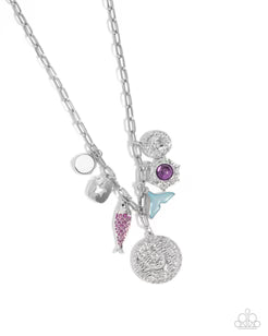 Mismatched Mystery - Purple Necklace Set