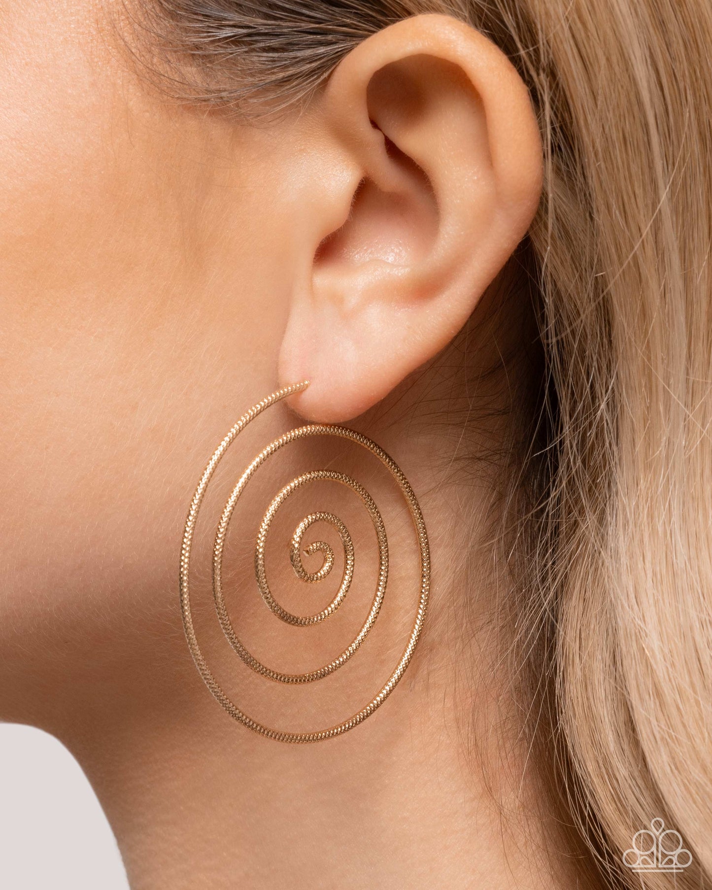 Seize the Spiral - Gold Hoop Earrings