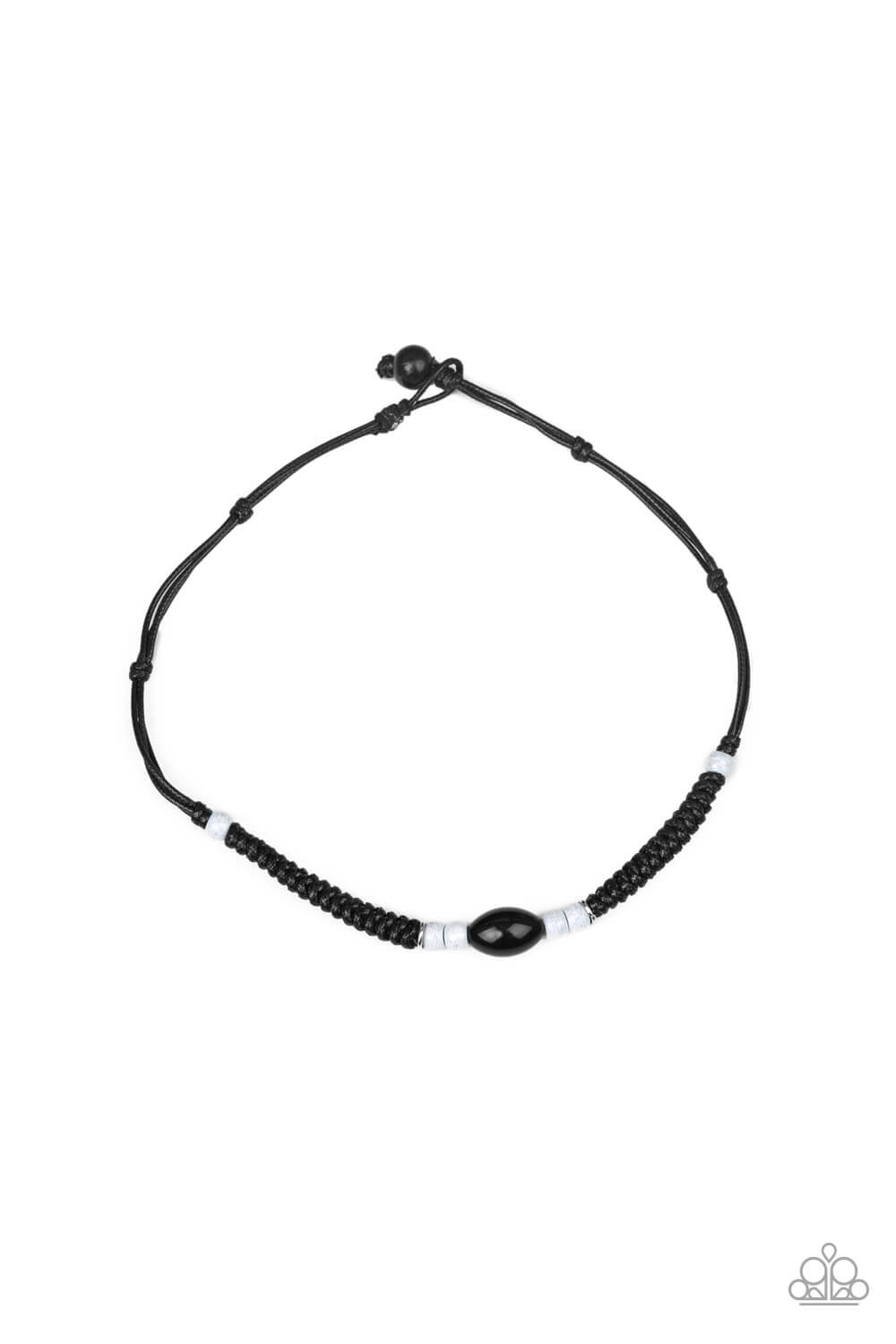 Paparazzi The Forerunner - Black Braided Cord Men's / Unisex Necklace - Princess Glam Shop