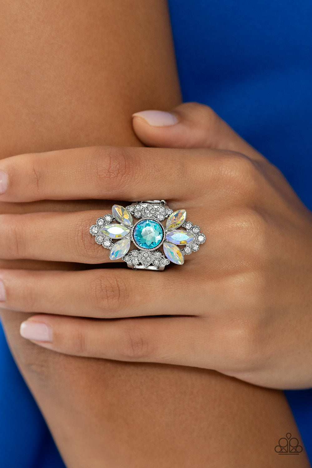 GLISTEN Here! - Blue Multi Ring July 2023 Life of the Party Exclusive