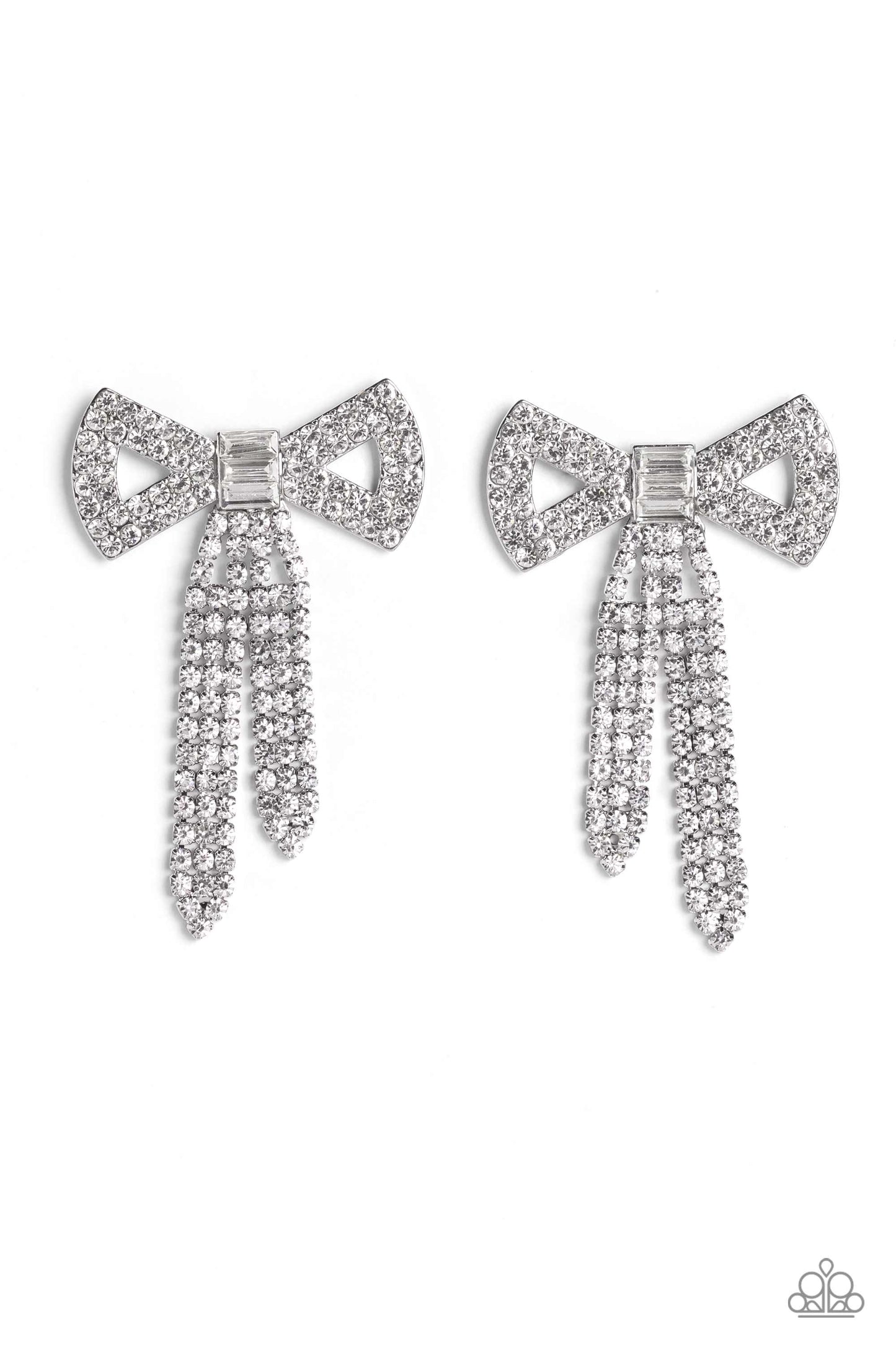 Just BOW With It - White Earrings August 2023 Life of the Party Exclusive