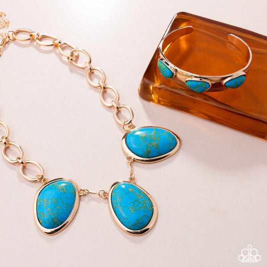 Simply Santa Fe - Blue Stone & Gold 2 Piece October 2025 Fashion Fix Complete Look Combo