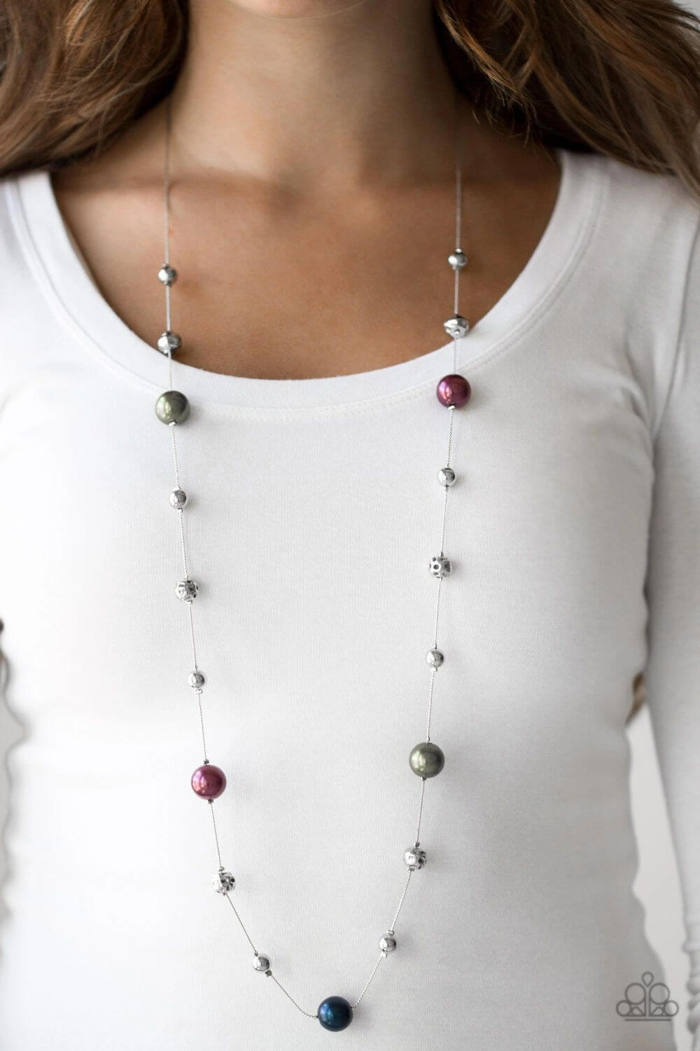 Eloquently Eloquent - Multi (Purple, Green & Blue) Necklace Set - Princess Glam Shop