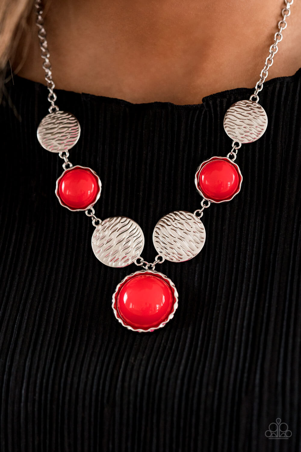 Bohemian Bombshell - Red Necklace Set & Bracelet Combo - Princess Glam Shop