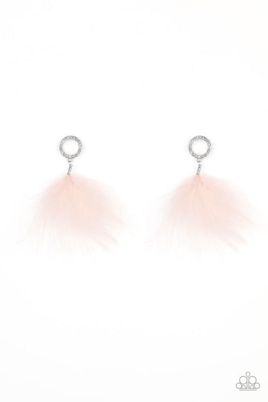 BOA Down - Pink Earrings - Princess Glam Shop