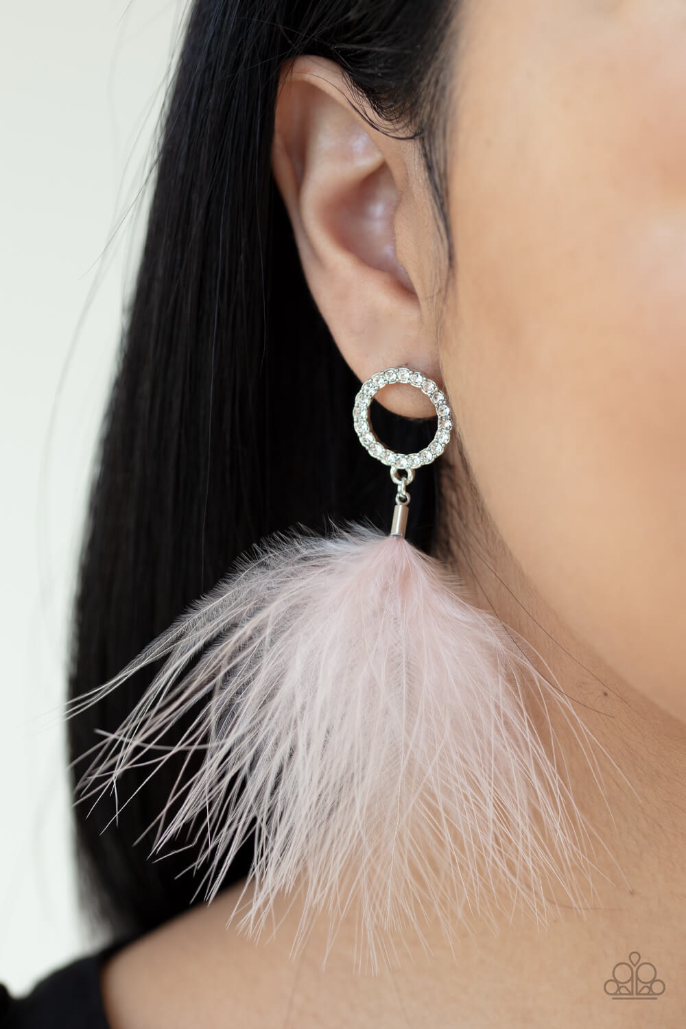 BOA Down - Pink Earrings - Princess Glam Shop