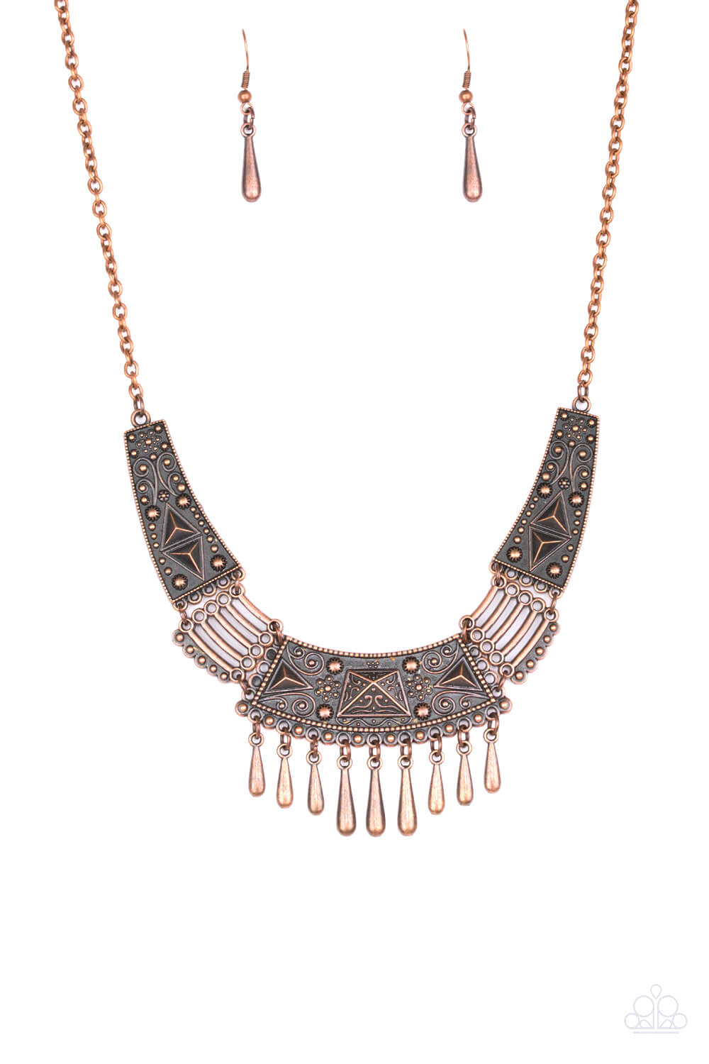 STEER It Up - Copper Tribal Necklace Set - Princess Glam Shop