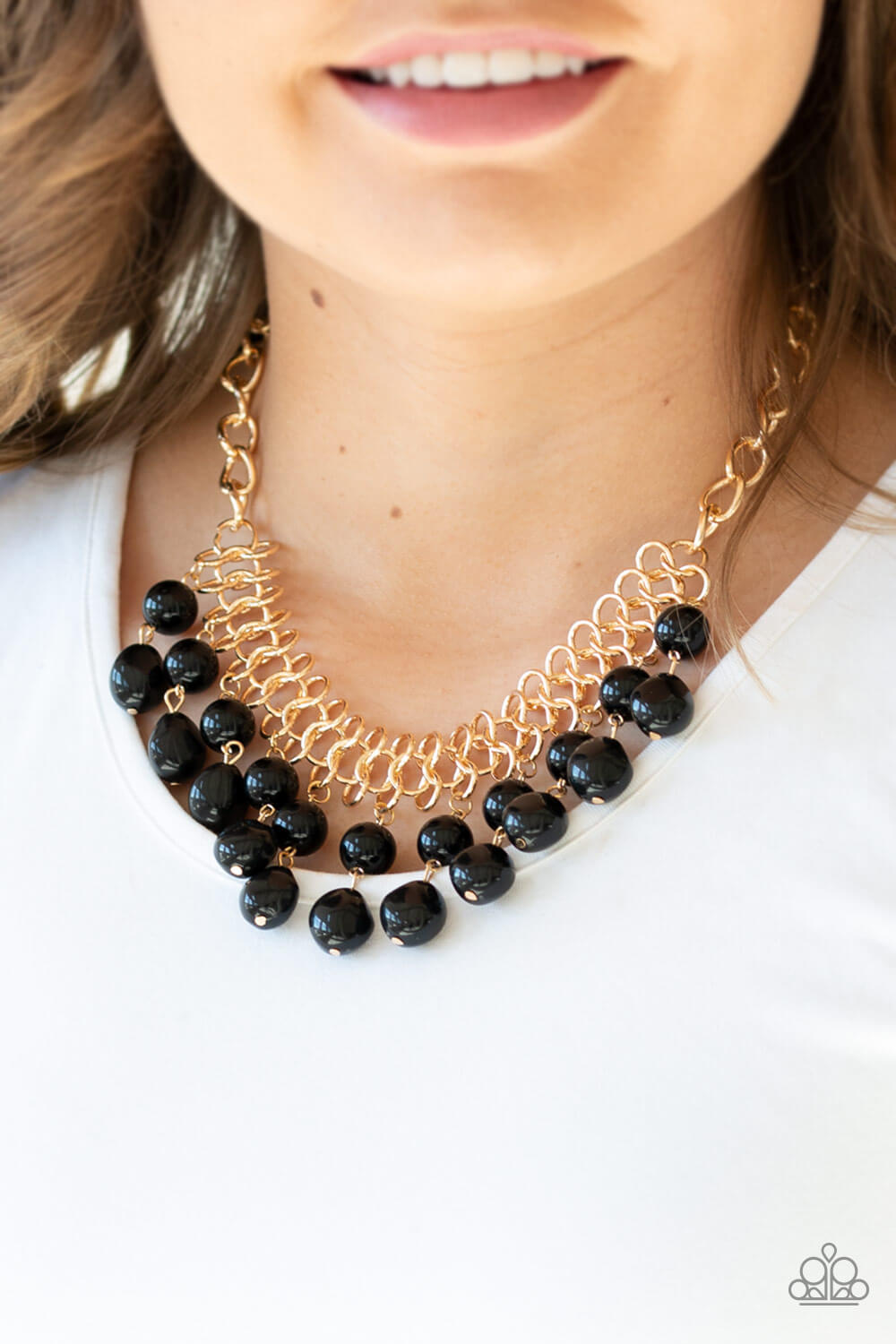 5th Avenue Fleek - Black & Gold Necklace Set - Princess Glam Shop