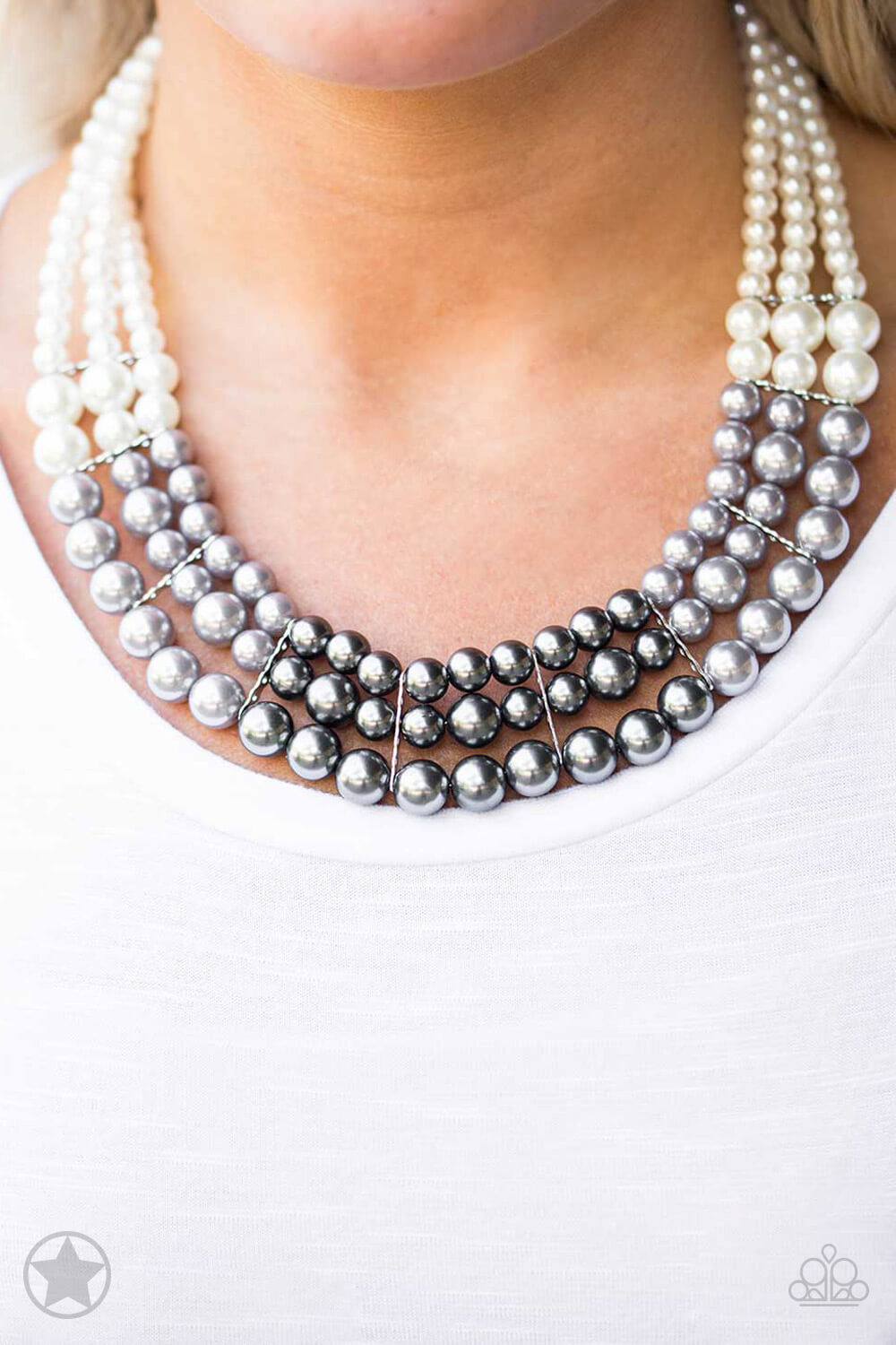 Lady In Waiting Silver Pearl Necklace Set - Princess Glam Shop