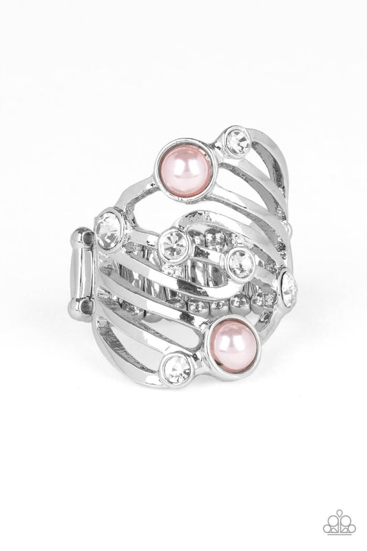 Dancing Diamonds - Pink Pearl Ring - Princess Glam Shop