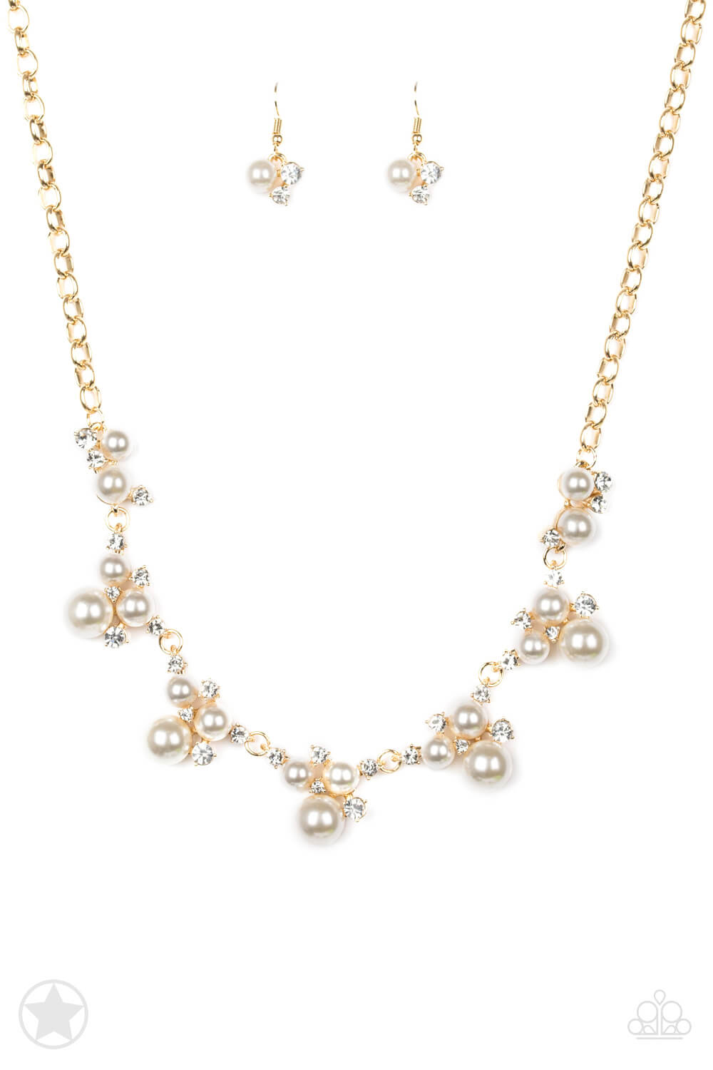 Toast To Perfection Gold & White Pearl Necklace Set - Princess Glam Shop