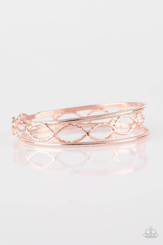 Metal Manic - Rose Gold Bangle Bracelet Set - Princess Glam Shop