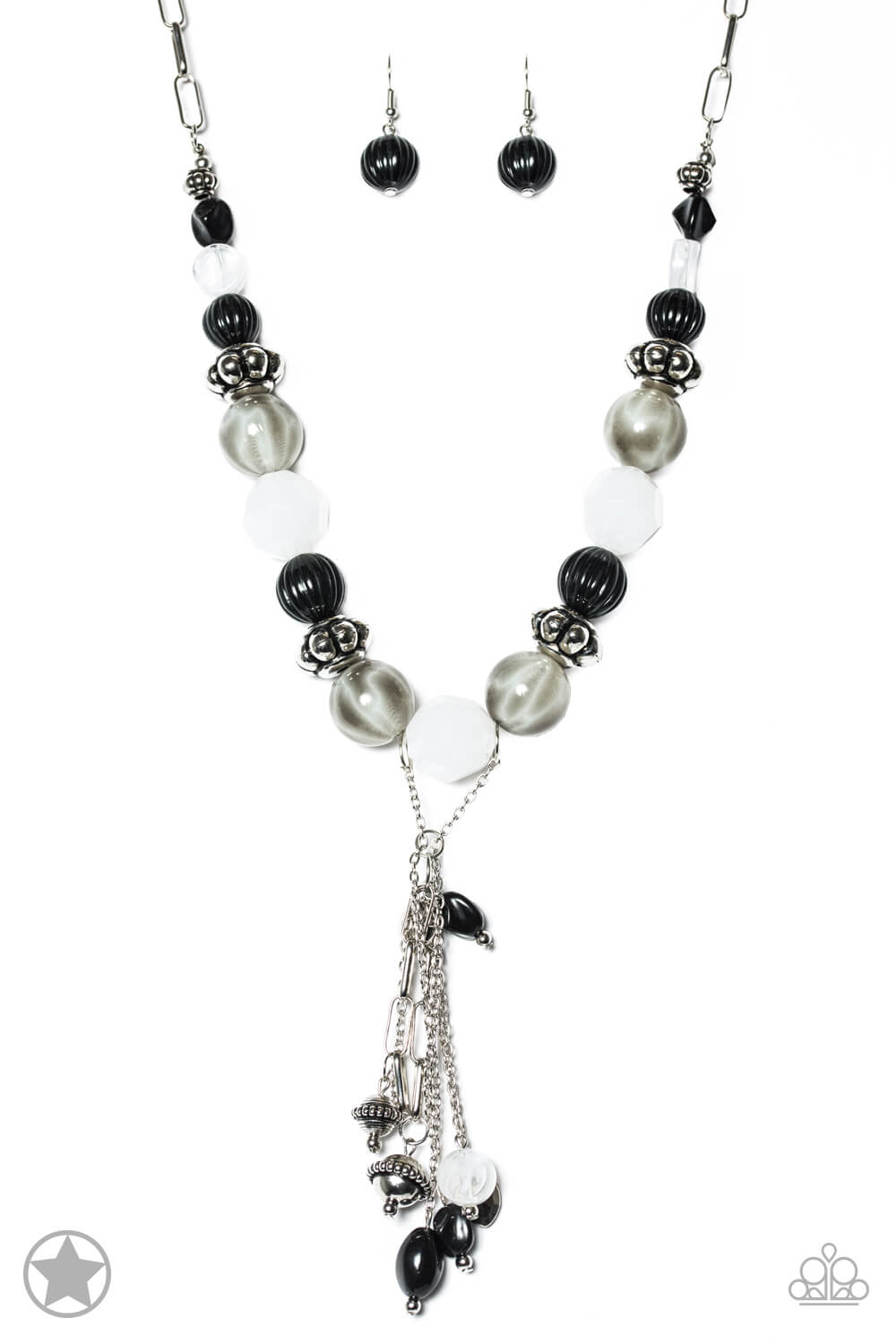 Break A Leg! Black & Silver Necklace Set - Princess Glam Shop