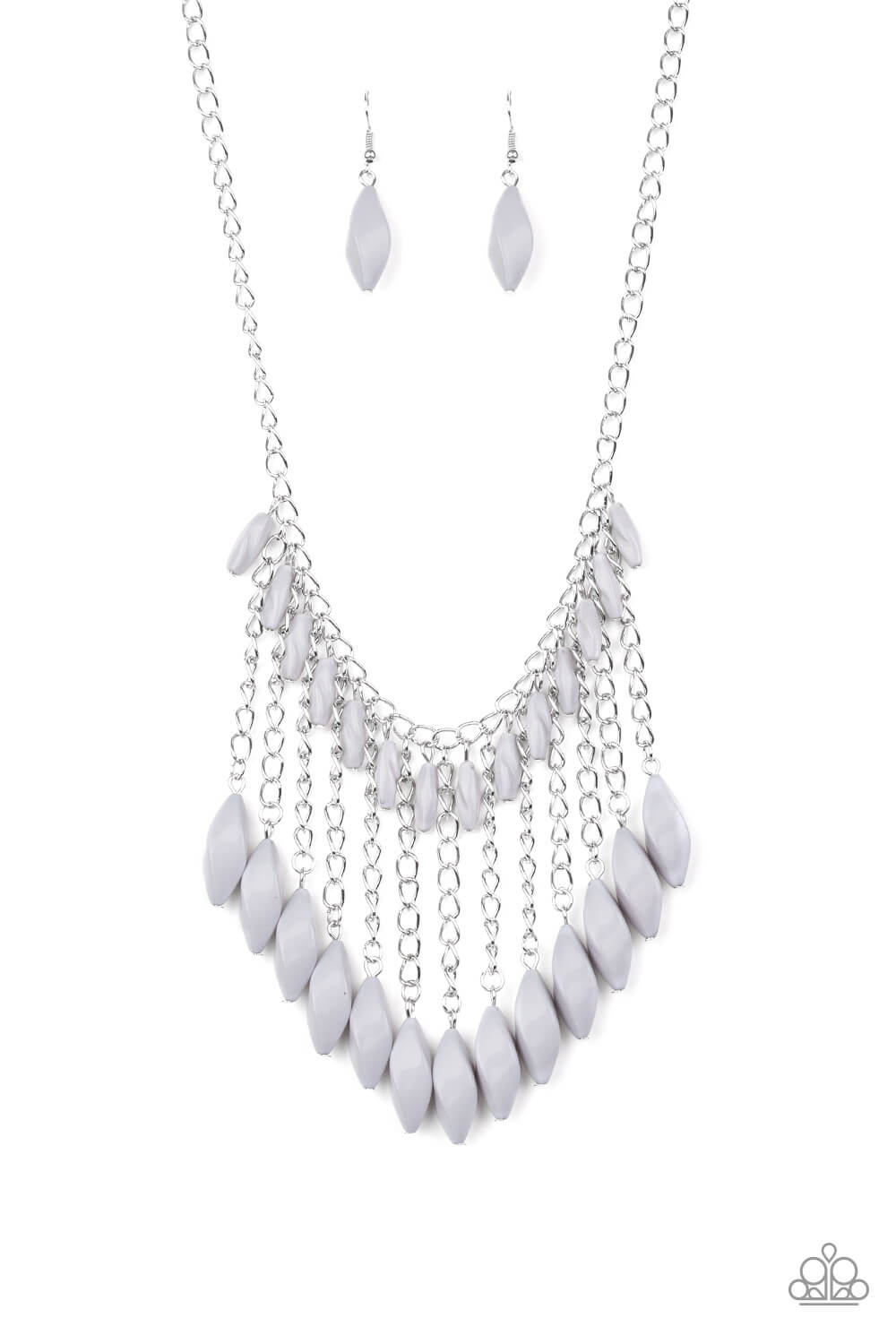 Venturous Vibes - Silver Necklace Set - Princess Glam Shop