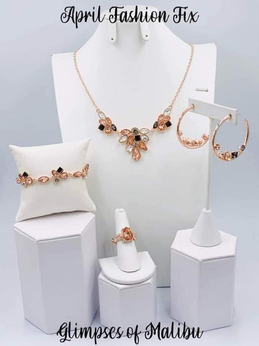 Glimpses of Malibu - Rose Gold Complete Trend Blend April 2022 Fashion Fix Exclusive Set - Princess Glam Shop