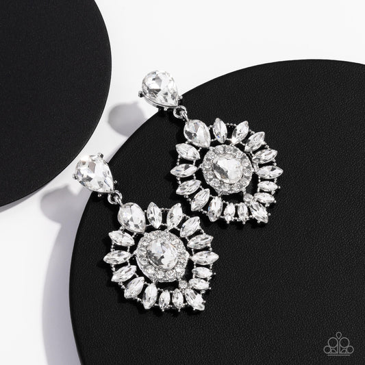 My Good LUXE Charm White Earrings August 2022 Life of the Party Exclusive - Princess Glam Shop