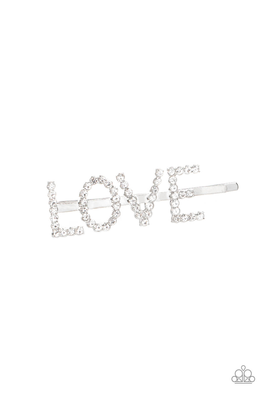 All You Need Is Love - White Bling Hair Clip - Princess Glam Shop