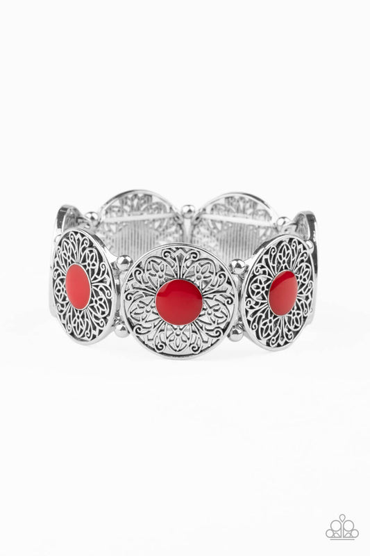 Painted Garden - Red Bracelet - Princess Glam Shop