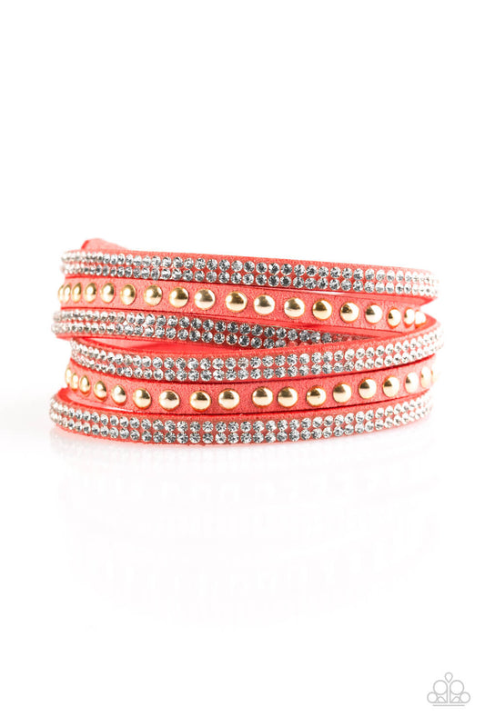 I BOLD You So! - Orange Snap Double Wrap Bracelet - Princess Glam Shop