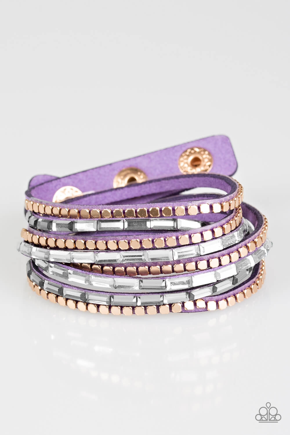 This Time With Attitude - Purple Double Wrap Bracelet - Princess Glam Shop