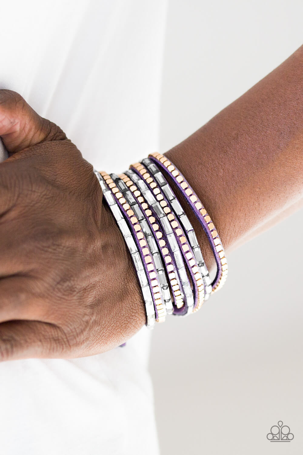 This Time With Attitude - Purple Double Wrap Bracelet - Princess Glam Shop