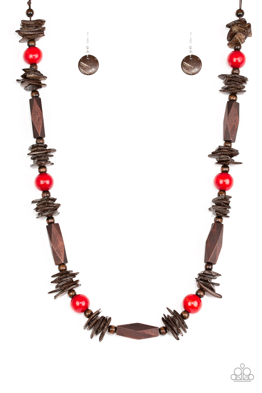 Cozumel Coast - Red Wood Necklace Set - Princess Glam Shop