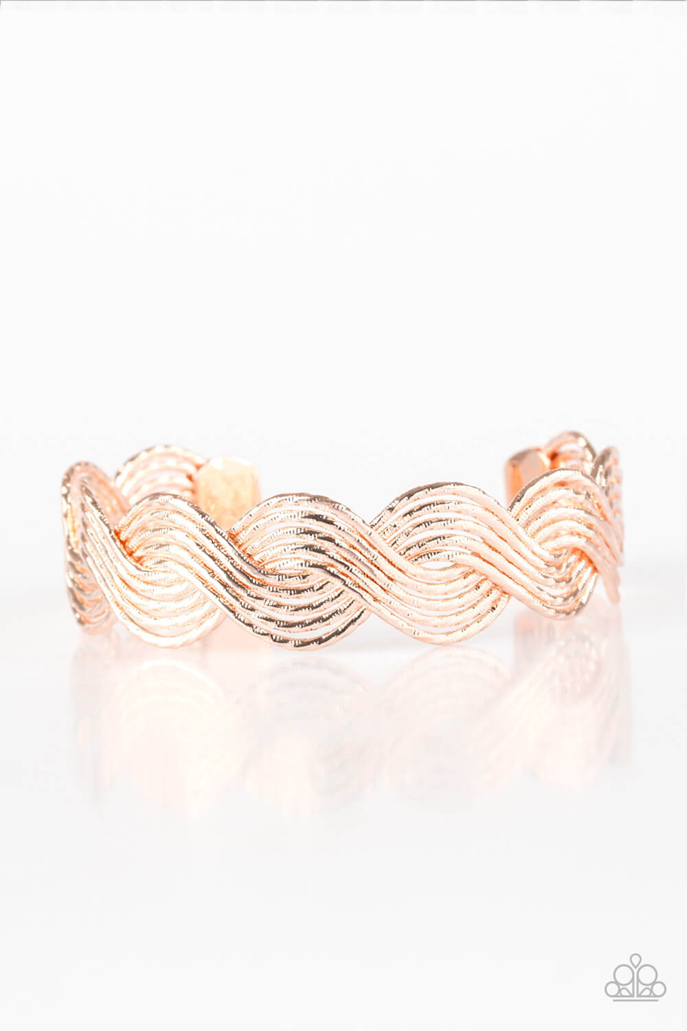 Braided Brilliance Rose Gold Cuff Bracelet - Princess Glam Shop