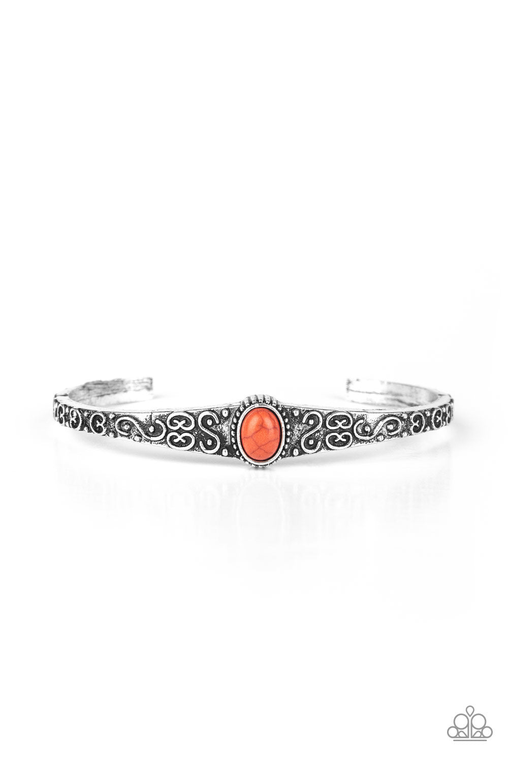Make Your Own Path - Orange Stone Cuff Bracelet - Princess Glam Shop