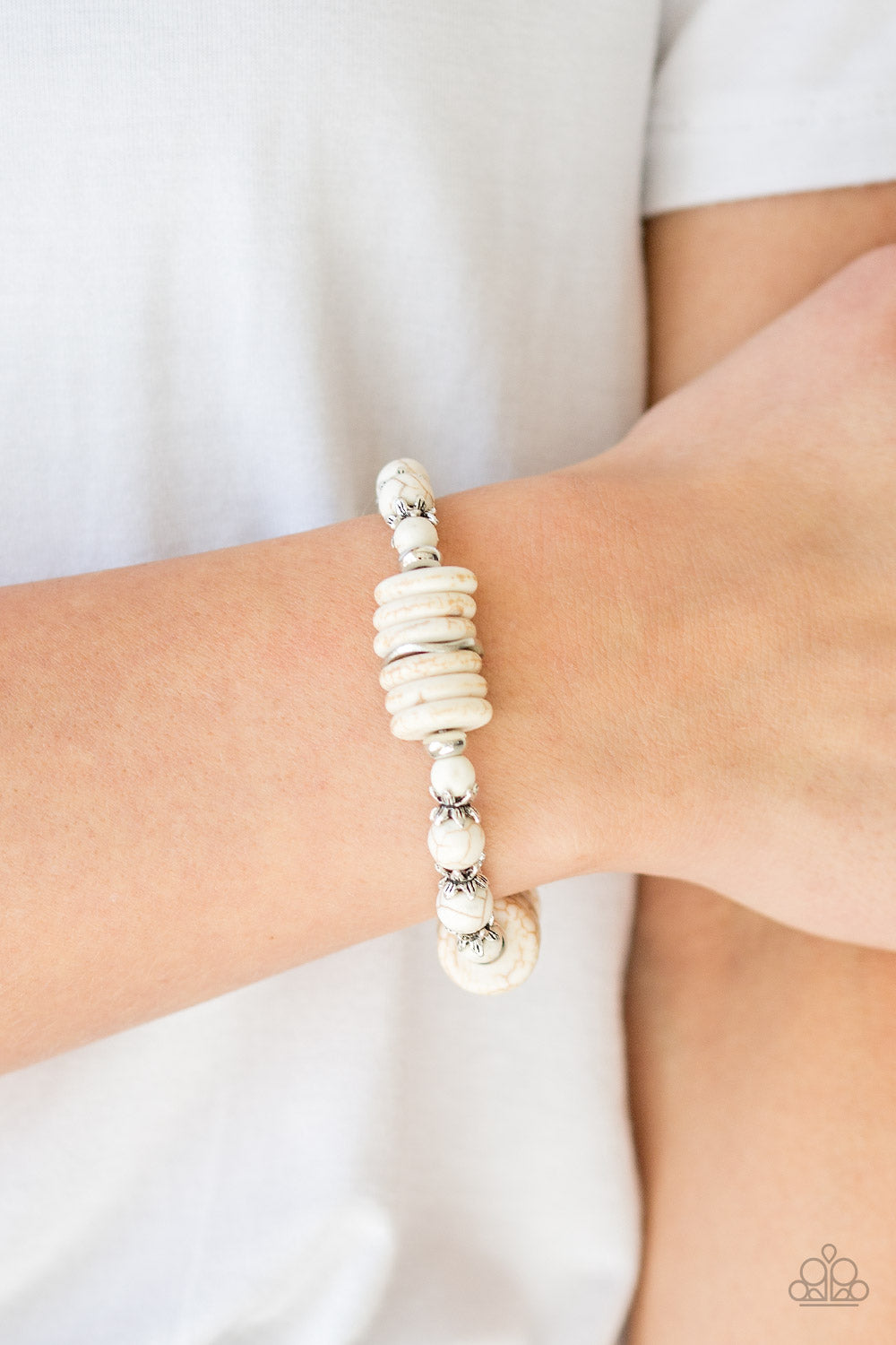 Sagebrush Serenade - White Stone Bracelet - Princess Glam Shop