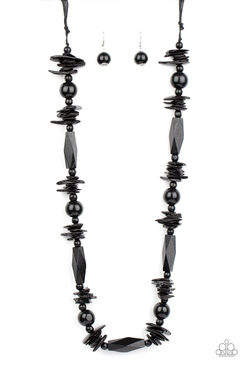 Cozumel Coast - Black Wood Necklace Set - Princess Glam Shop