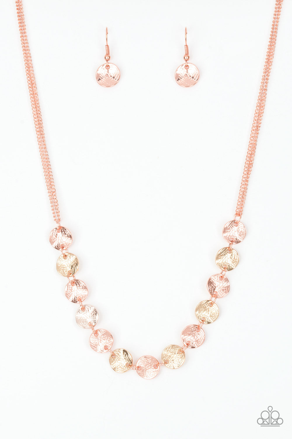 Simple Sheen - Copper Necklace Set - Princess Glam Shop
