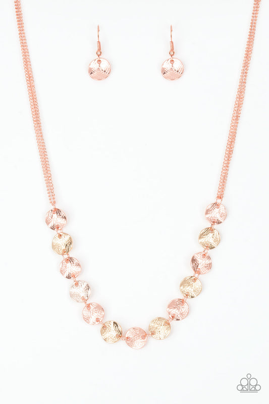 Simple Sheen - Copper Necklace Set - Princess Glam Shop