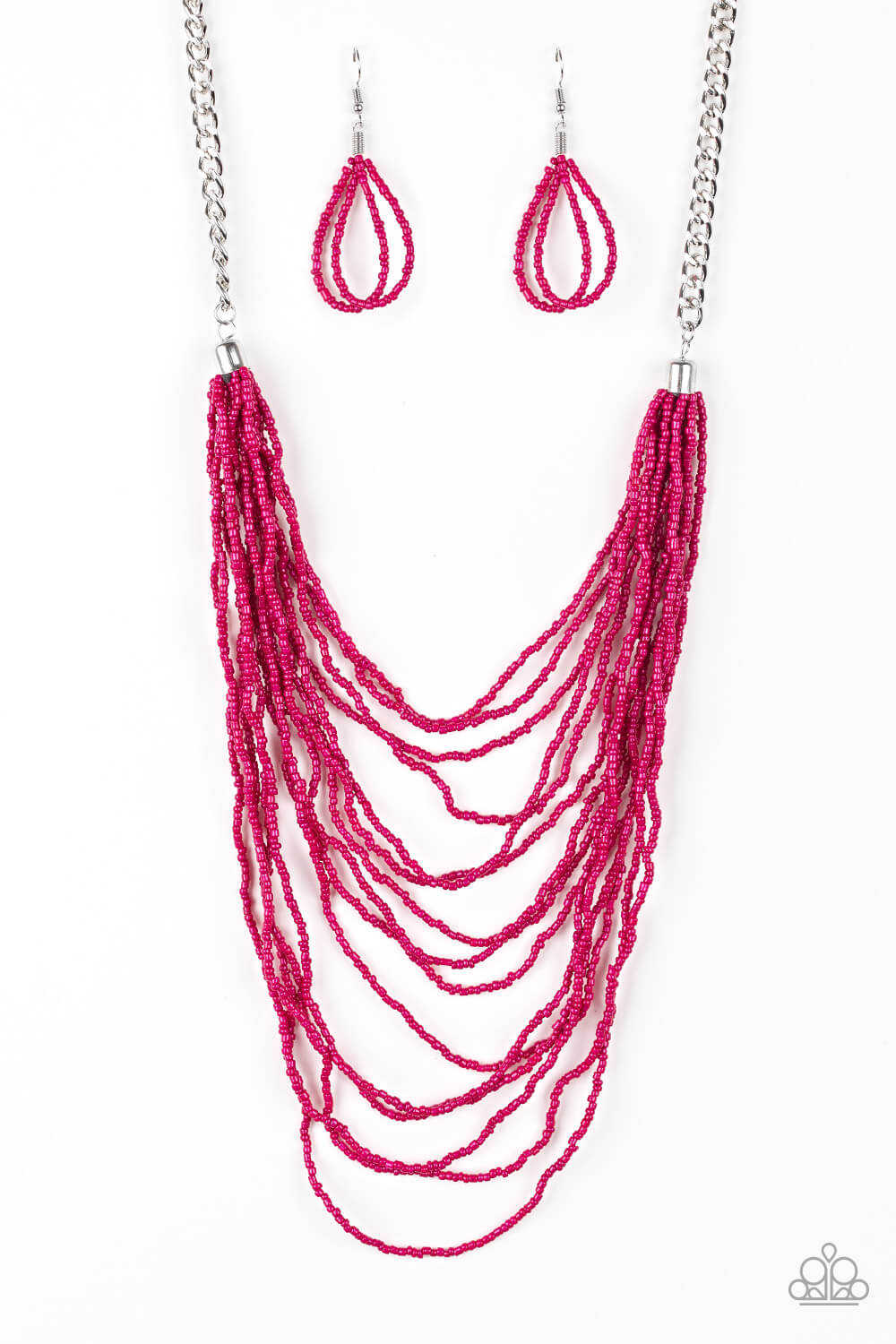 Bora Bombora - Pink Seed Bead Necklace Set - Princess Glam Shop