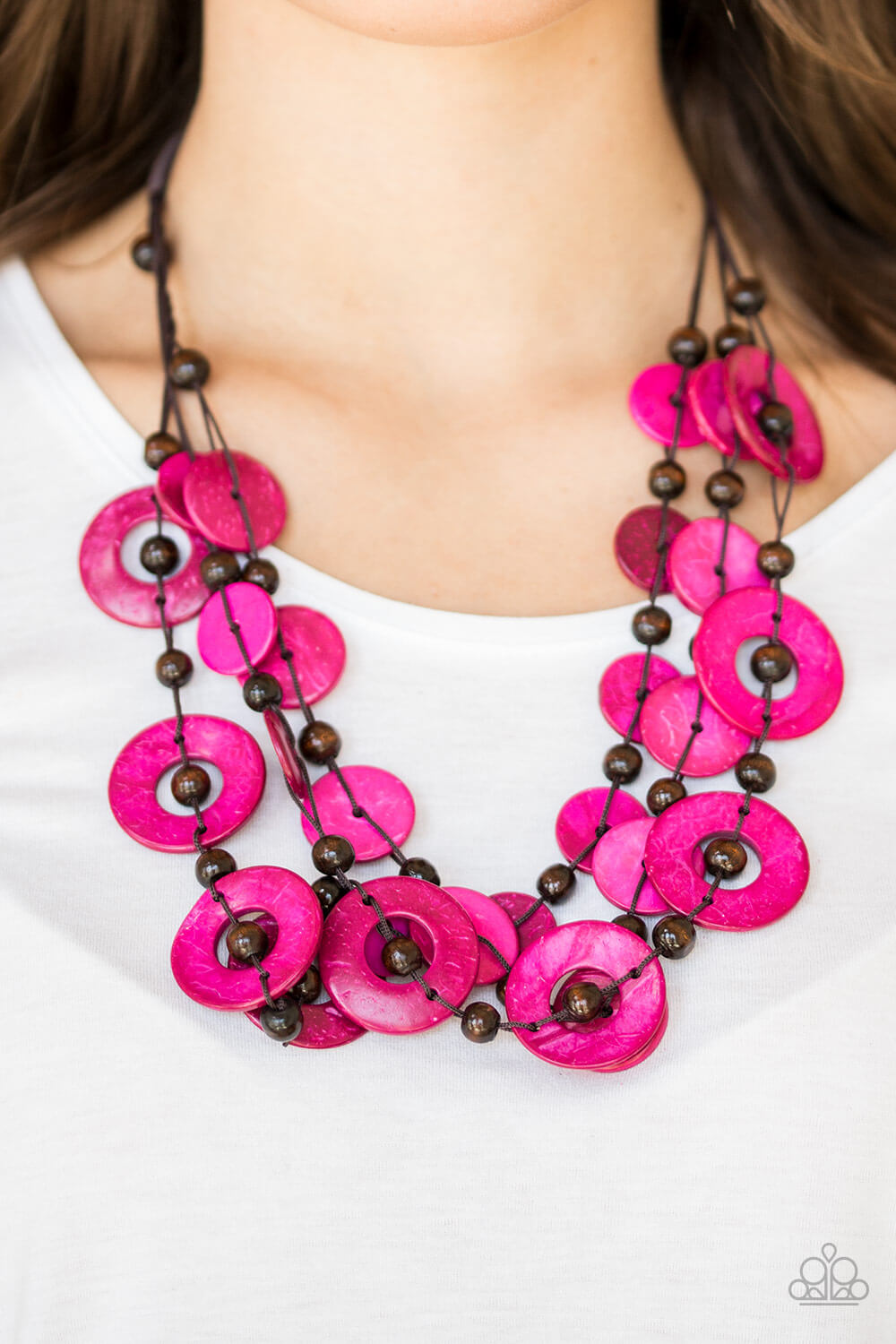Catalina Coastin - Pink Wood Necklace Set - Princess Glam Shop