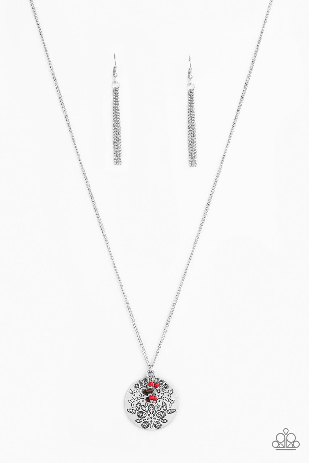 Desert Abundance - Red Stone Bead Necklace Set - Princess Glam Shop