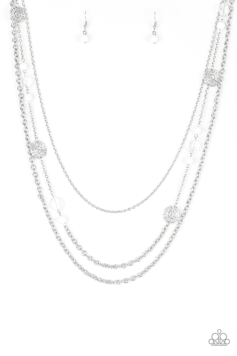 Pretty Pop-tastic! - White Necklace Set - Princess Glam Shop