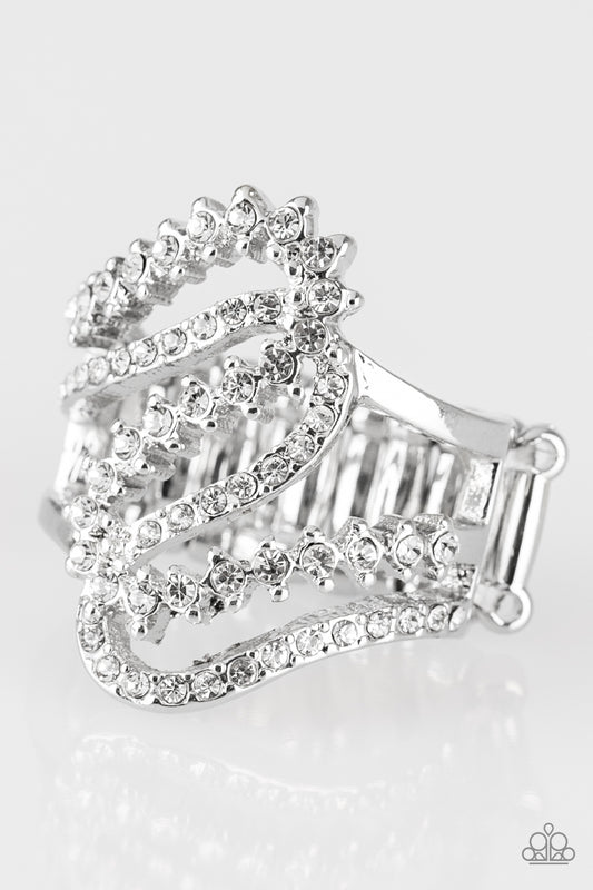 Make Waves - White Ring - Princess Glam Shop