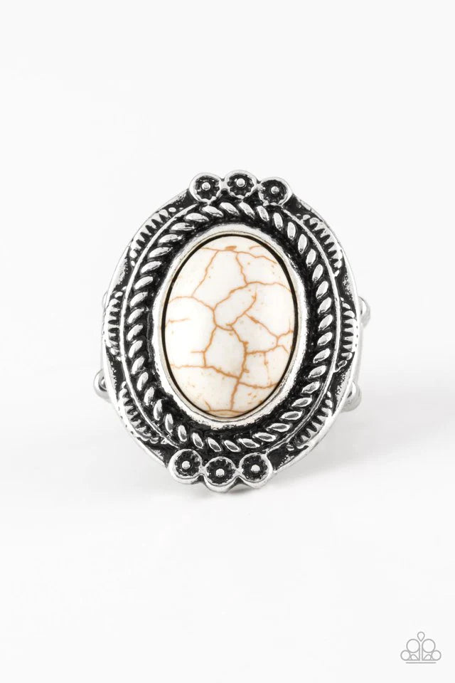 Tumblin Tumbleweeds - White Stone Ring - Princess Glam Shop