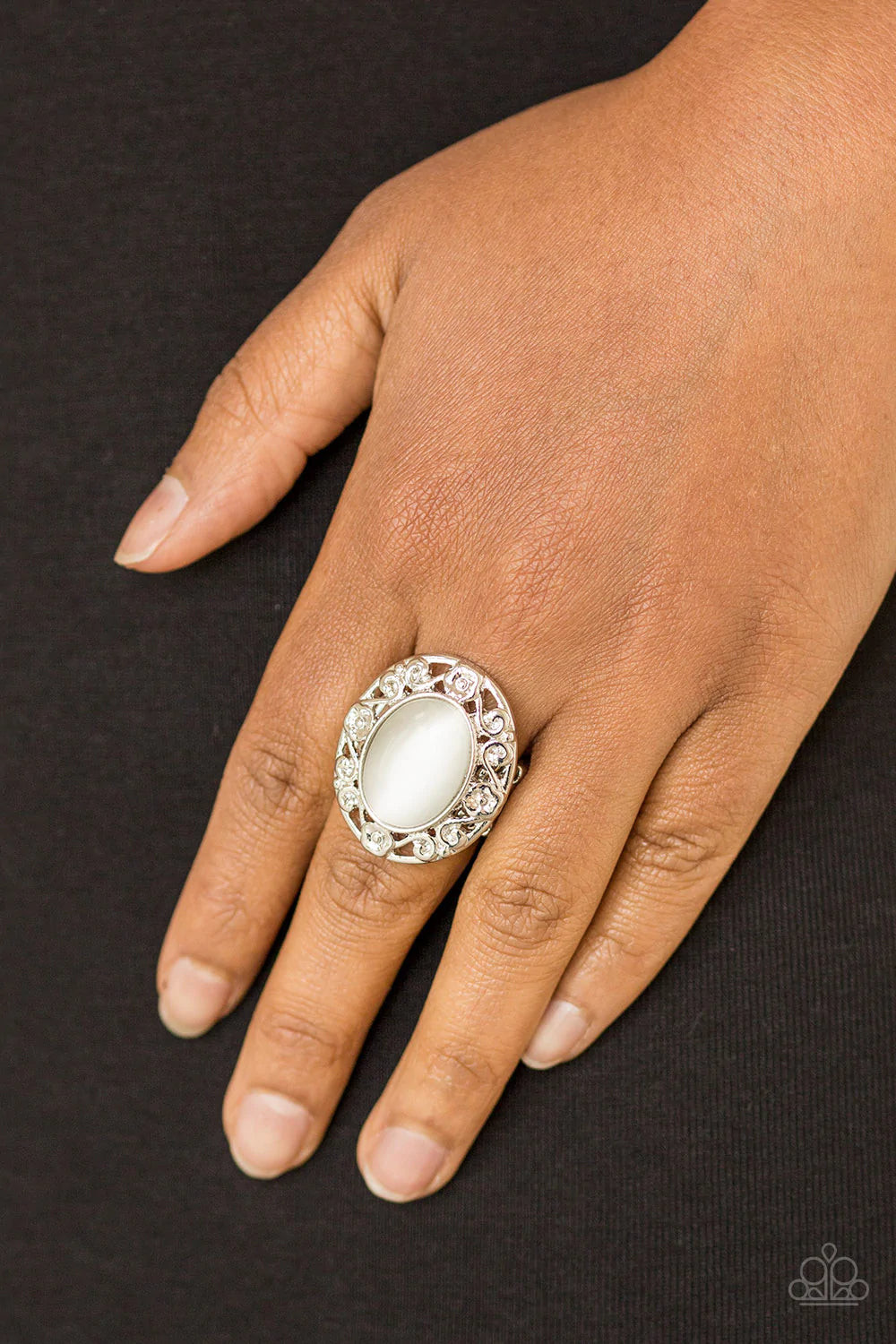 Moonlit Marigold - White Ring - Princess Glam Shop