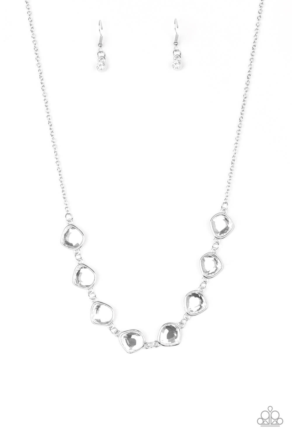 The Imperfectionist - White Gem Necklace Set - Princess Glam Shop