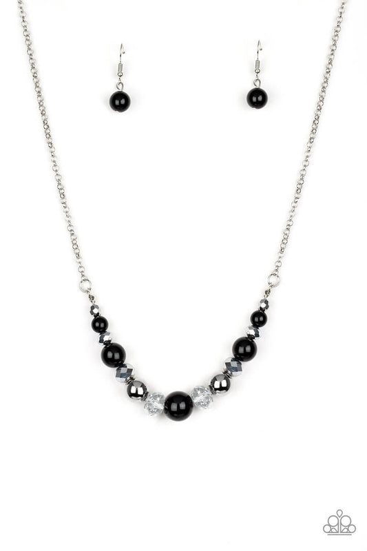 The Big-Leaguer - Black Hematite Bead Necklace Set - Princess Glam Shop
