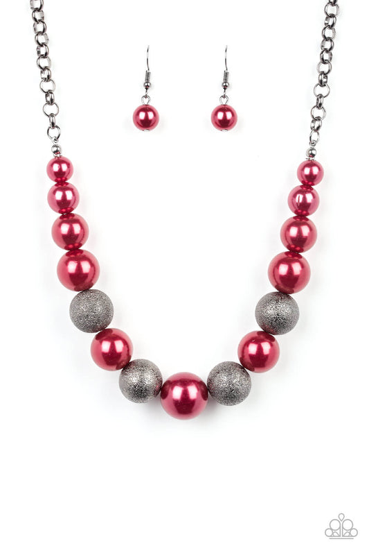 Color Me CEO - Red Necklace Set & Bracelet Combo - Princess Glam Shop