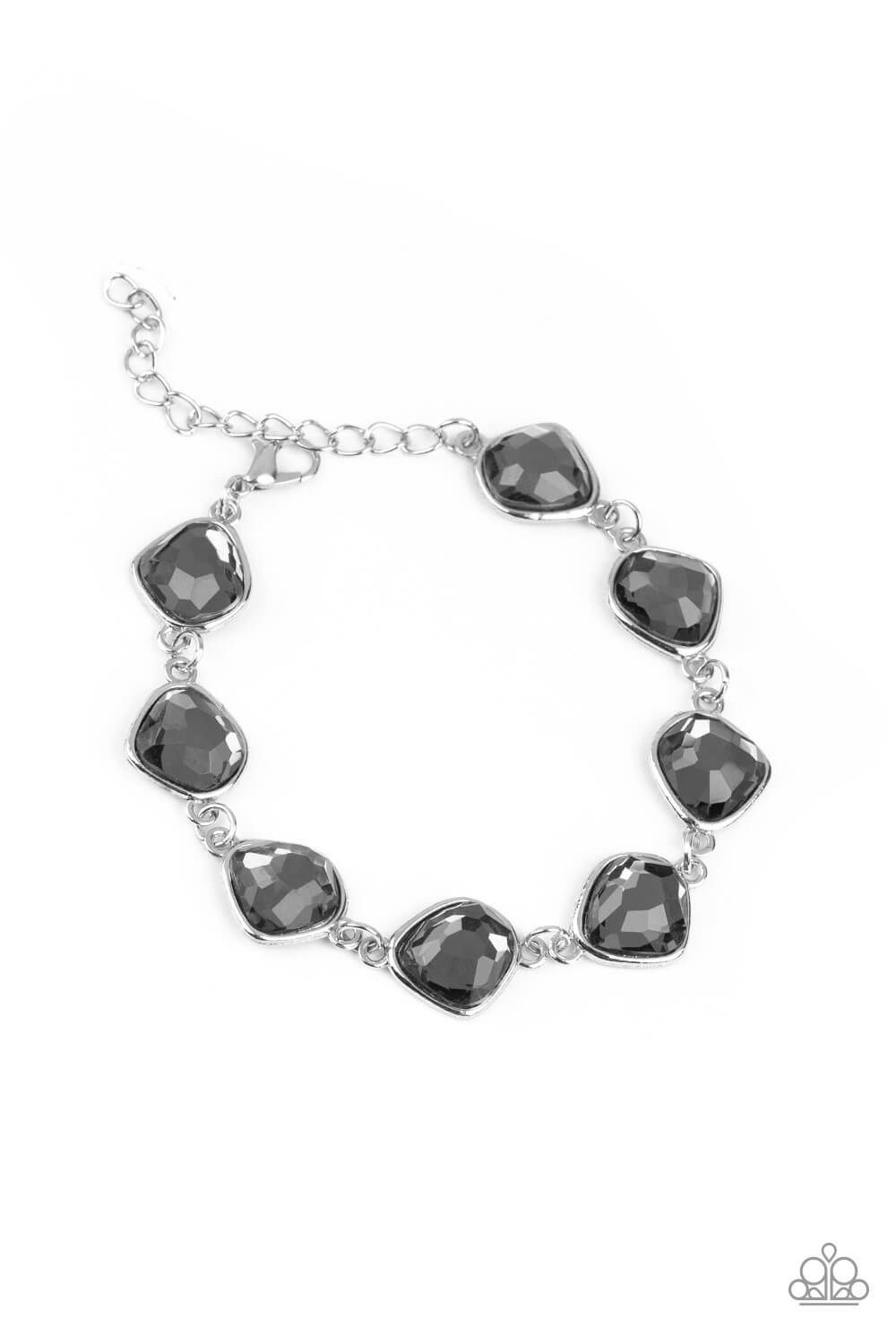 The Imperfectionist - Silver Gem Necklace Set & Bracelet Combo - Princess Glam Shop
